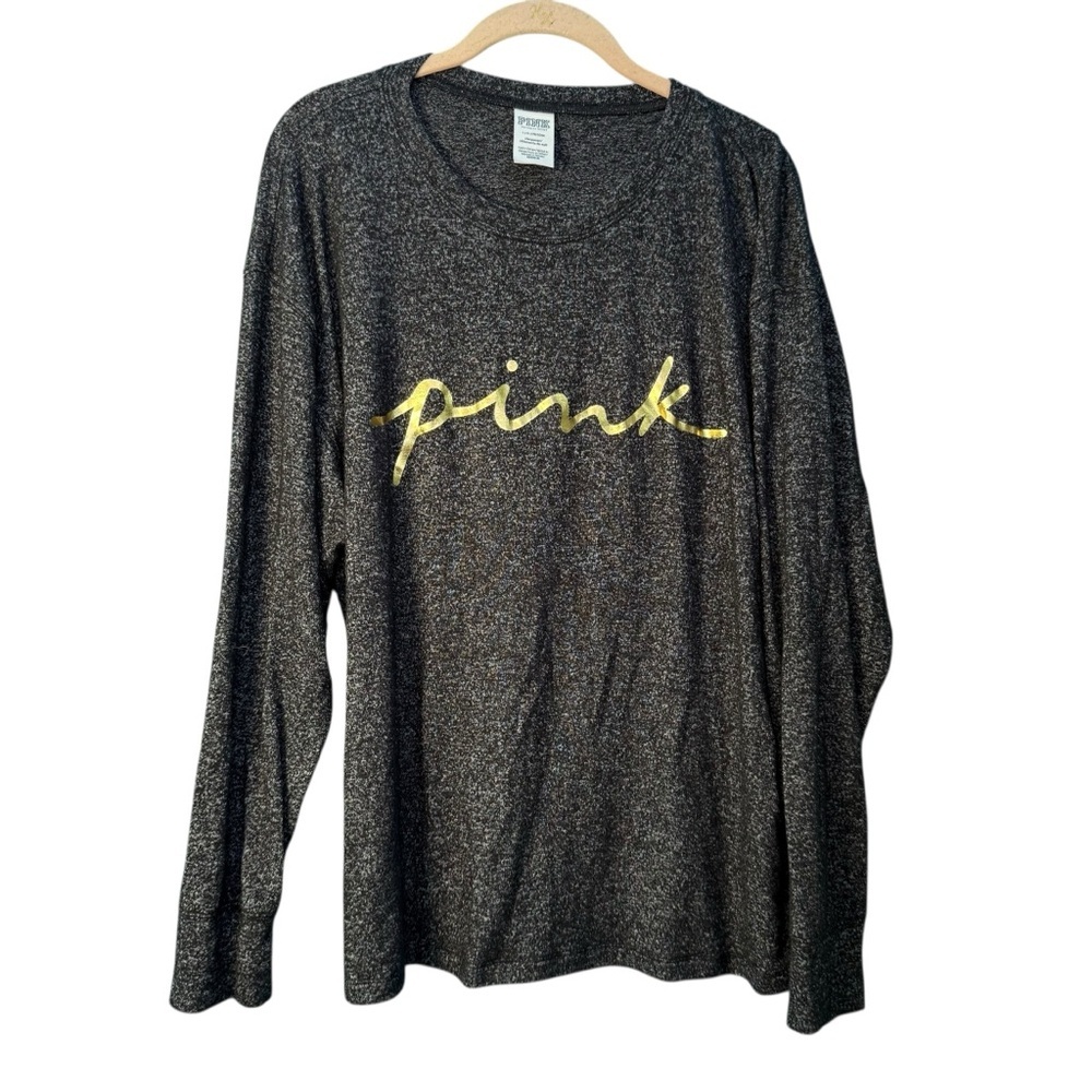 PINK Victoria's Secret soft Black Sleepwear Top Large Like New